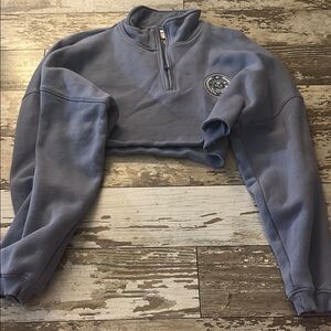 YoungLA Blue Cowl Neck Top